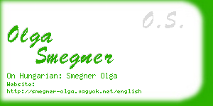 olga smegner business card